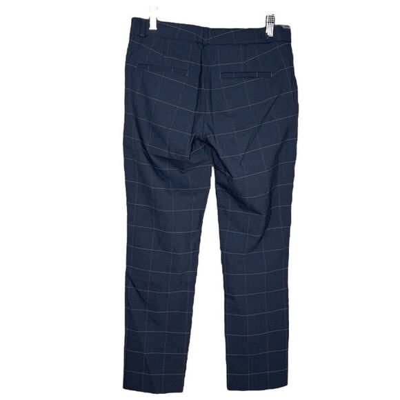 Banana Repulic Pants Women 0 Petite Gray Plaid Dress Pants Tapered Work Career - Picture 2 of 6